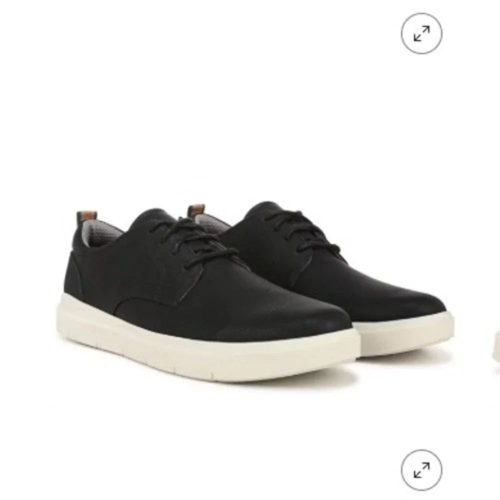 Dr Scholls Madison Oxford Sneakers 12M Black Leather Sport Sole Comfort Casual